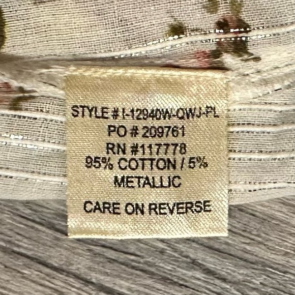 Lovestitch Women's Floral Peasant Blouse Tunic Tassel Tie Size‎ M Multicolor - Picture 6 of 7